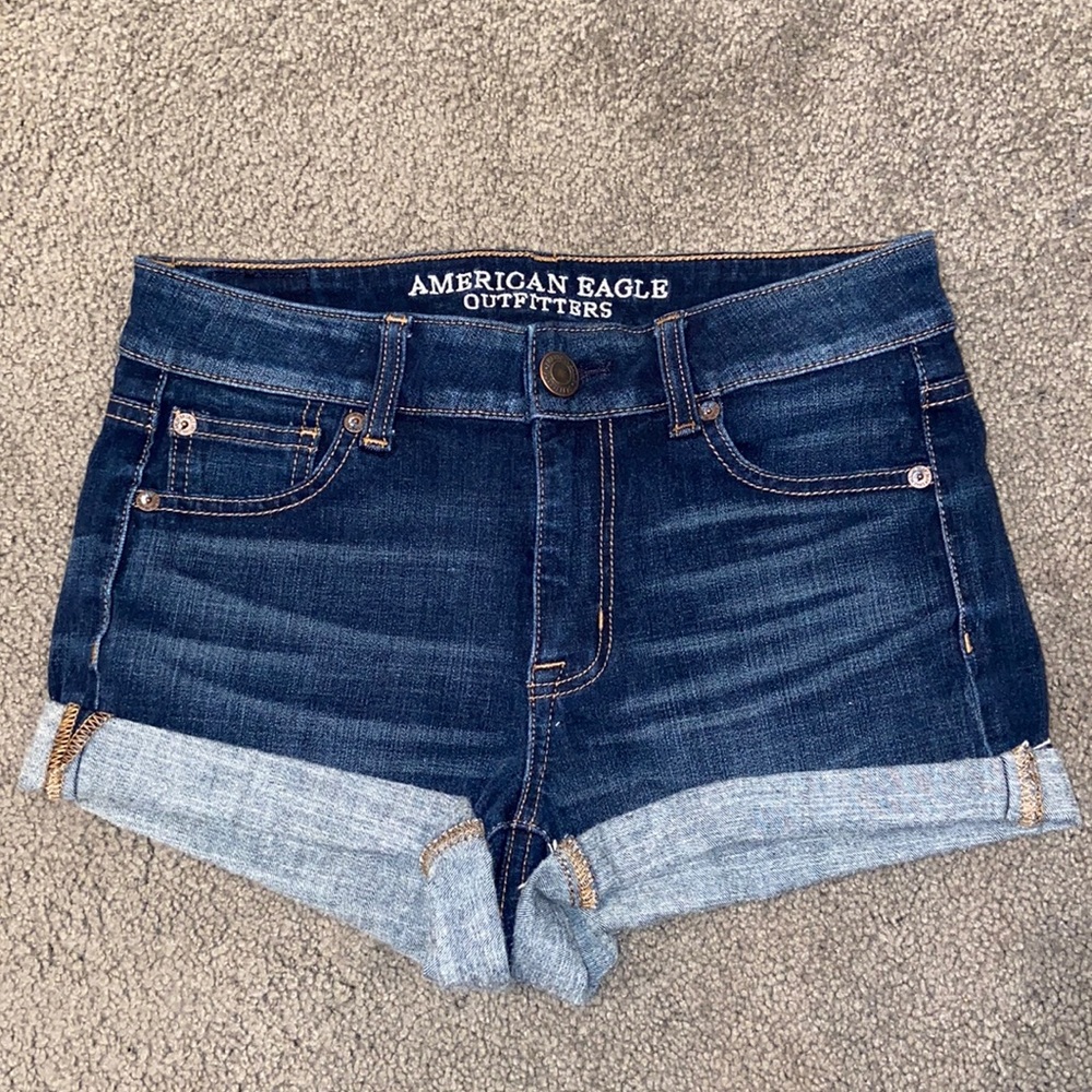 Dark blue American eagle 360 super stretch shorts